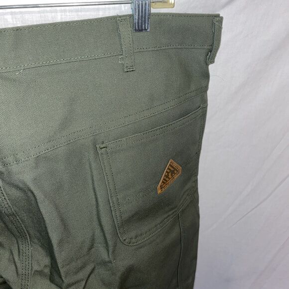 Bulwark FR Men’s Straight Jeans Size 42 X 32 Army Green Workwear Rugged NWOT - Picture 10 of 12